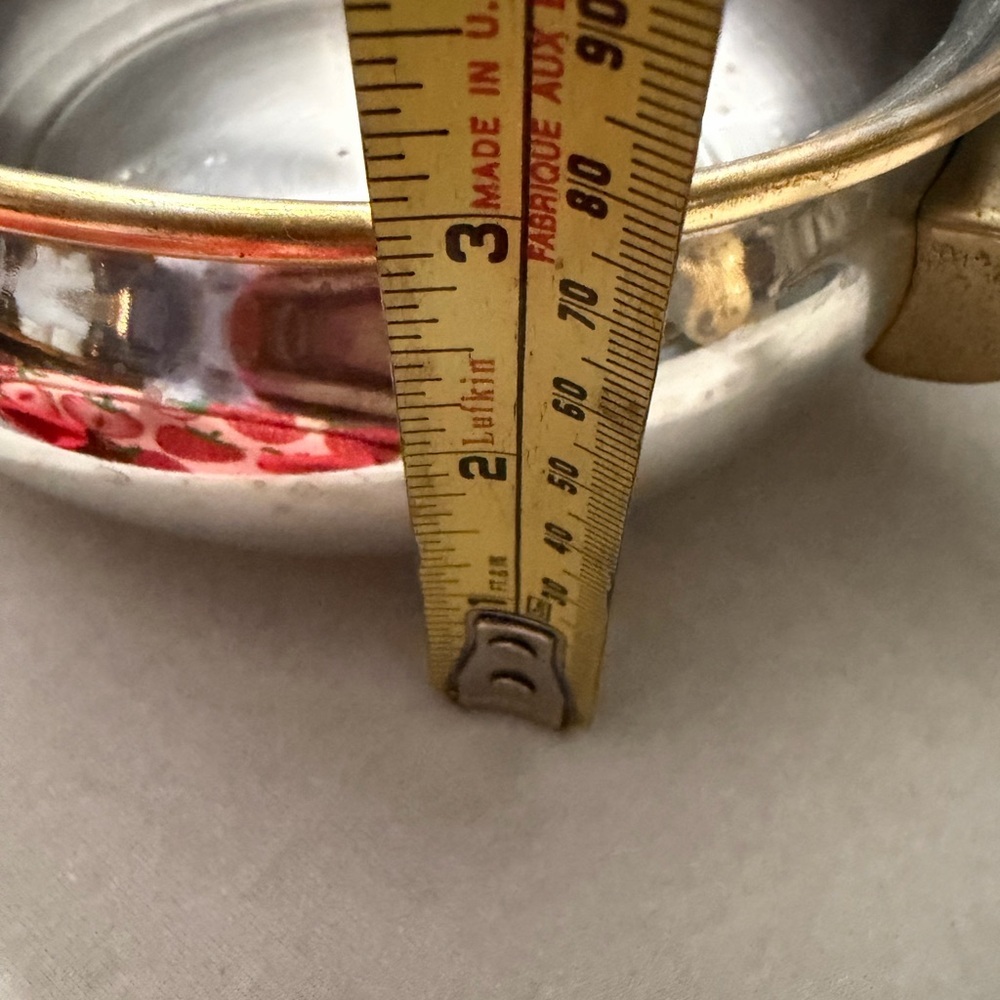 Stainless Steel Saucepan with Gold-Tone Handle and Lid vintage - Picture 8 of 9